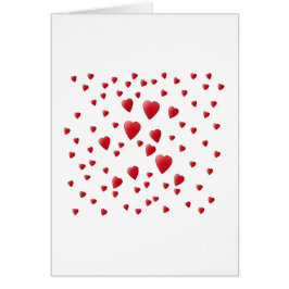 Rotes und weißes Muster der Liebe-Herzen