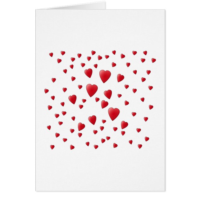 Rotes und weißes Muster der Liebe-Herzen (Vorne)