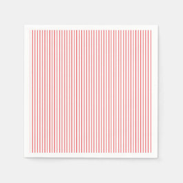 Rotes und weißes Pinstrichpapier Napkins Serviette