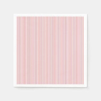 Rotes und weißes Pinstrichpapier Napkins Serviette
