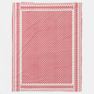 Rotes und weißes Shemagh Keffiyeh, Saudi-Fleece Fleecedecke