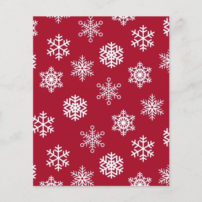 Rotes und weißes Snowflake Scrapbook (Vorderseite)