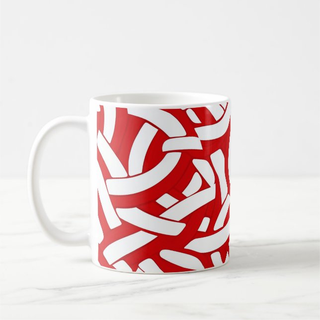 💫 rotes und weißes spiralförmiges 🎨 kaffeetasse (Links)