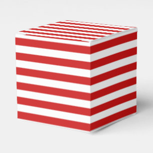 Rotes und weißes Streifen-Muster Geschenkschachtel