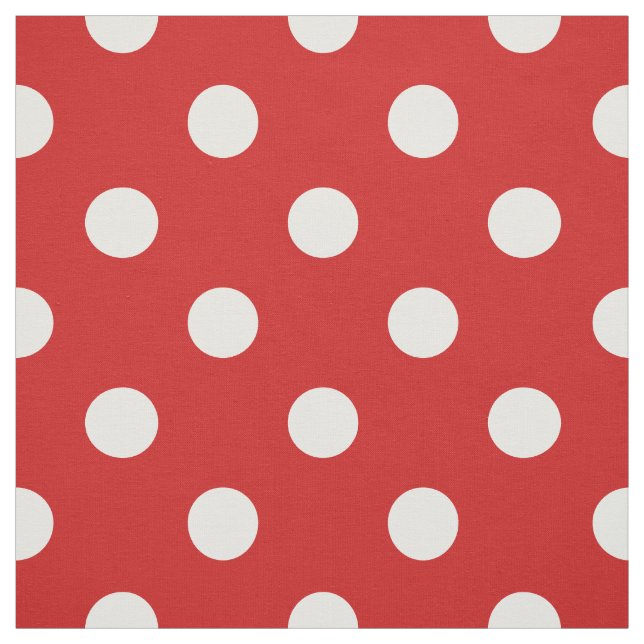 Rotes und weißes Tupfen-Muster Stoff (Muster)