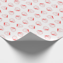 Rotes und weißes Weihnachten lustigen Geschenkpapier