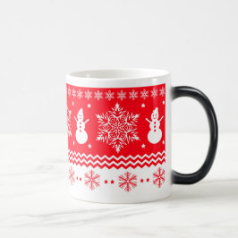 Rotes und weißes Weihnachten Verwandlungstasse