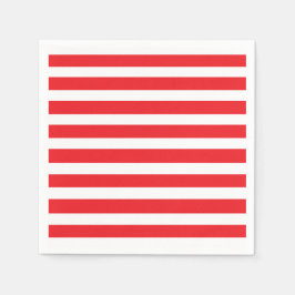 Rotes und Weißgestrichenes Papier Napkins Serviette