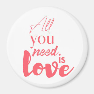 Rotes, urbanes Grafikdesign "Alles was Sie brauche Magnet