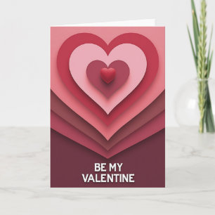 Rotes Valentinsherz-Grußkarten Karte