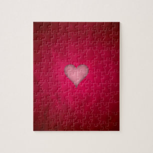 Rotes Valentinsherz Puzzle