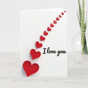 Rotes Valentinstag-Ich-lieb-dich-Karte Karte
