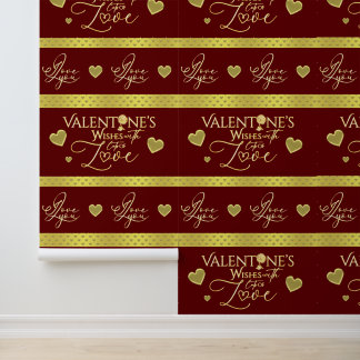 Rotes Valentinstag-Kalligrafie Tapete