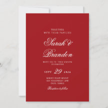 Rotes Valentinstag-Minimalist-Script-Hochzeit