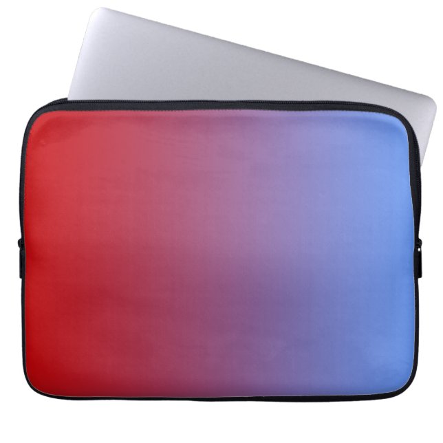 Rotes Verblassen zu den blauen Farben, einfacher Laptopschutzhülle (Vorderseite)