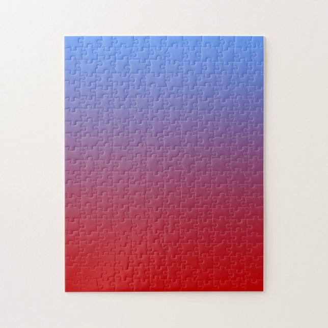 Rotes Verblassen zu den blauen Farben, einfacher Puzzle (Vertikal)