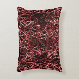 Rotes verflochtenes Netz aus rustikalem und gezoge Dekokissen