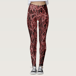 Rotes verflochtenes Netz aus rustikalem und gezoge Leggings