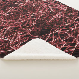 Rotes verflochtenes Netz aus rustikalem und gezoge Sherpadecke