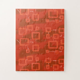 Rotes verspieltes geometrisches Abstrakt Puzzle