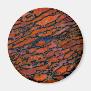 Rotes versteinertes Dinosaurierskelett Magnet