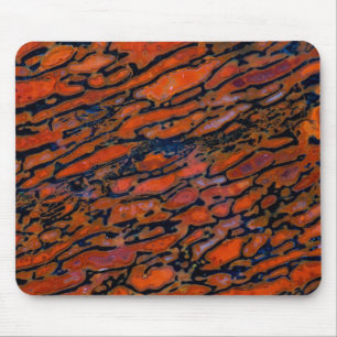 Rotes versteinertes Dinosaurierskelett Mousepad