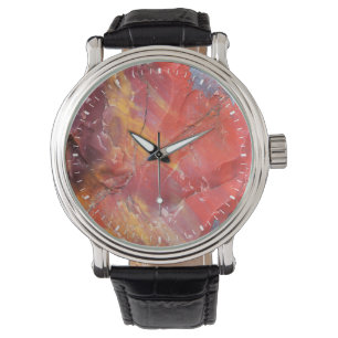 Rotes versteinertes Holzdetail, Arizona Armbanduhr