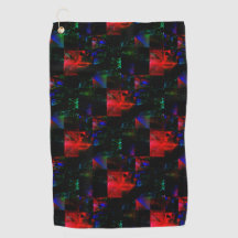 Rotes viereckiges Mosaiküberlagern über dunkelgrün