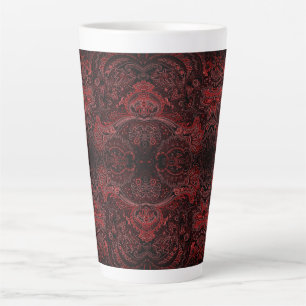Rotes viktorianisches Brokatmuster Milchtasse