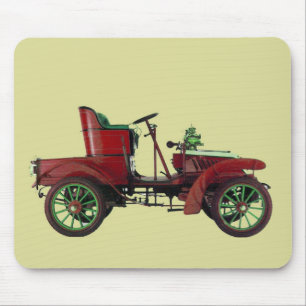 ROTES VINTAGE-AUTO, KLASSISCHE AUTOMOBILKUNST, Rot Mousepad