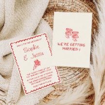 Rotes Vintage-Blumenstrauß-Hochzeit