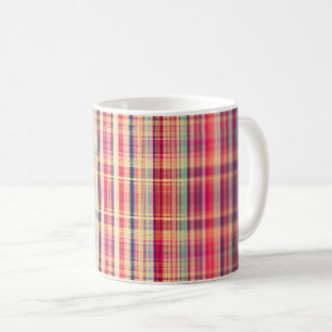 Rotes vintage-grob gestreiftes Muster Kaffeetasse