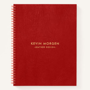 Rotes Vintage-Kunstleder Notizbuch