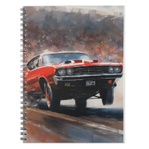 Rotes Vintage-Muscle-Car