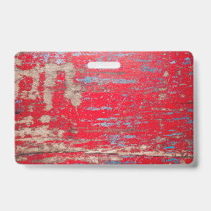 Rotes Vintages Holz Ausweis