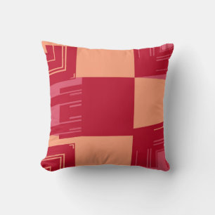 Rotes Vintages Kunstdesign Abstraktes Kissen