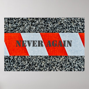 Rotes Warnband - Nie wieder Poster
