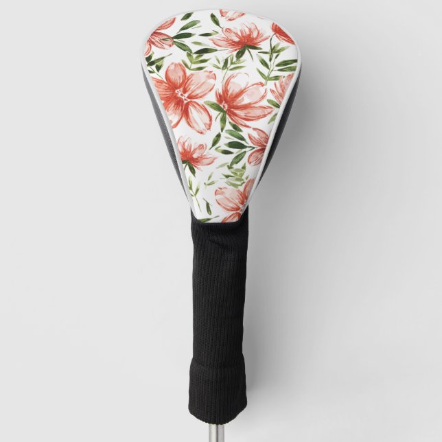 Rotes Wasser - Blume Golf Headcover (Vorderseite)