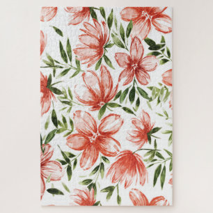 Rotes Wasser - Blume Puzzle