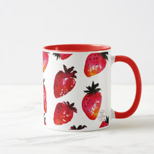 Rotes Wasser Erdbeeren Elegante Personalisiert Tasse