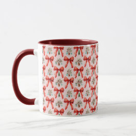 Rotes Wasserfarben-Weihnachtsbögen-Feiertags-Tasse Tasse