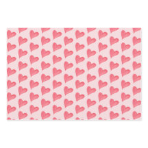 Rotes Wasserfarbenherz, rosa Punkte, weiß