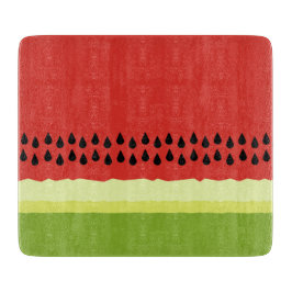 Rotes Wassermelon Slice Glasschnitt-Board Schneidebrett