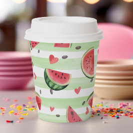 Rotes Wassermelone-Muster, Sommer-Party Pappbecher