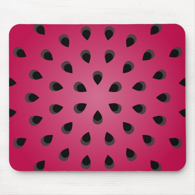 Rotes Wassermelonenstück mit Samen Mousepad (Vorne)