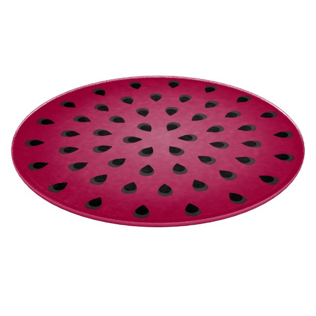 Rotes Wassermelonenstück mit Samen Schneidebrett (Ecke)