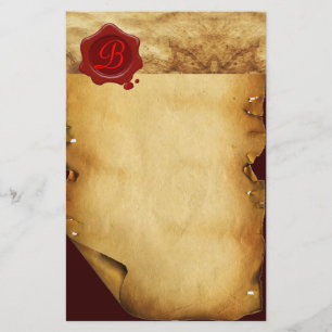 ROTES WAX SIEGEL PARCHMON BRIEFPAPIER