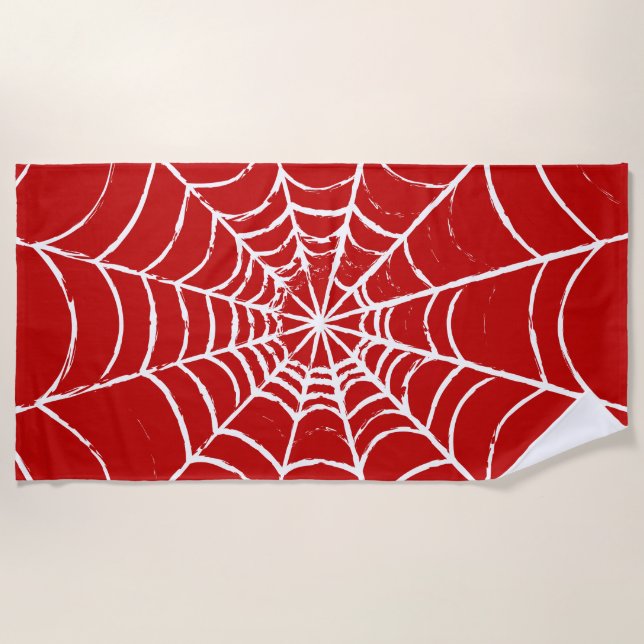 Rotes Web Strandtuch (Vorderseite)