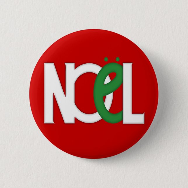 Rotes WEIHNACHTEN Button (Vorderseite)