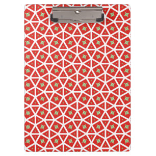 Rotes Weihnachts-Geometrisches Stern-Design Klemmbrett